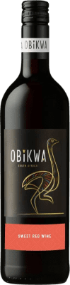 9,95 € 送料無料 | 赤ワイン Obikwa Sweet Red 甘い W.O. Western Cape Western Cape South Coast 南アフリカ Merlot, Cabernet Sauvignon, Cinsault ボトル 75 cl