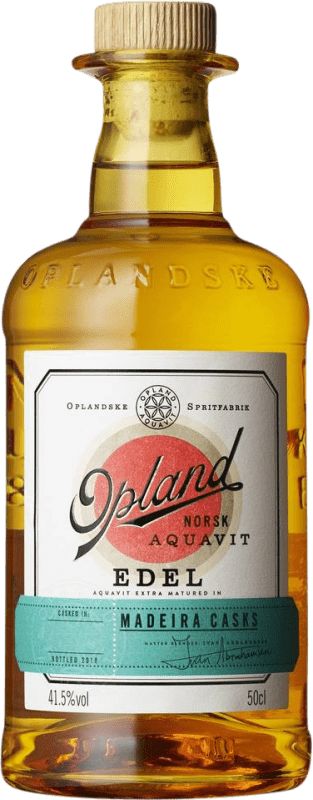 49,95 € Free Shipping | Aquavit Opland Edel Norwegian Madeira Cask Finish Norway Medium Bottle 50 cl