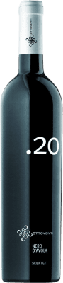13,95 € Kostenloser Versand | Rotwein Ottoventi Punto 20 D.O.C. Sicilia Sizilien Italien Nero d'Avola Flasche 75 cl