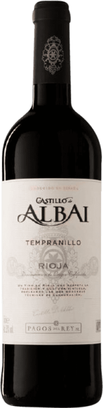 9,95 € Kostenloser Versand | Rotwein Pagos del Rey Castillo de Albai D.O.Ca. Rioja La Rioja Spanien Tempranillo Flasche 75 cl