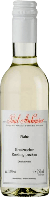 3,95 € 送料無料 | 白ワイン Paul Anheuser Kreuznacher ドライ Q.b.A. Nahe Nahe ドイツ Riesling 小型ボトル 25 cl