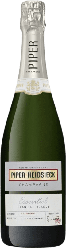 69,95 € 送料無料 | 白スパークリングワイン Piper-Heidsieck Essentiel Blanc de Blancs エキストラブラット A.O.C. Champagne シャンパン フランス ボトル 75 cl