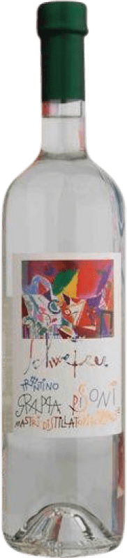 49,95 € Envio grátis | Grappa Pisoni Riccardo Astucciate D.O.C. Trentino Trentino Itália Garrafa 70 cl