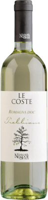 7,95 € 免费送货 | 白酒 Poderi dal Nespoli Le Coste D.O.C. Trebbiano di Romagna 意大利 Nebbiolo, Trebbiano 瓶子 75 cl