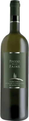 10,95 € Бесплатная доставка | Белое вино Poggio delle Faine Bianco I.G.T. Toscana Тоскана Италия Chardonnay бутылка 75 cl