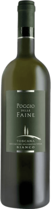 10,95 € Бесплатная доставка | Белое вино Poggio delle Faine Bianco I.G.T. Toscana Тоскана Италия Chardonnay бутылка 75 cl