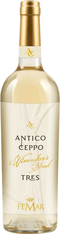 10,95 € Envío gratis | Vino Blanco Poggio Le Volpi Tres Antico Ceppo I.G.T. Lazio Lazio Italia Malvasía, Trebbiano Botella 75 cl