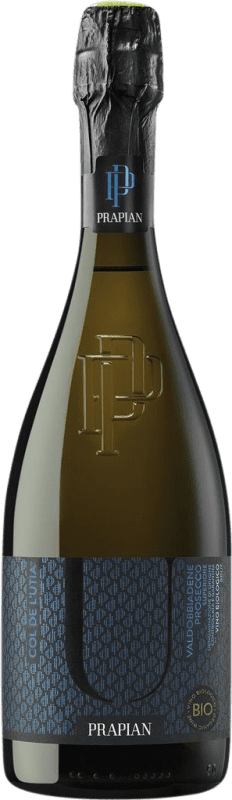19,95 € 送料無料 | 白のスパークリングワイン Prapian Col de L'Utia Cartizze Brut — ブリュット 上級 D.O.C.G. Prosecco di Conegliano-Valdobbiadene Venecia イタリア Glera — グレラ 75 cl