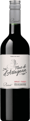 7,95 € 免费送货 | 红酒 Plaimont Fleur de d'Artagnan Merlot Tannat I.G.P. Vin de Pays Côtes de Gascogne 法国 Merlot, Nebbiolo 瓶子 75 cl