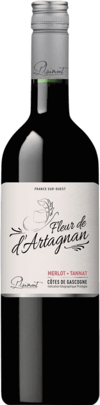 7,95 € Бесплатная доставка | Красное вино Plaimont Fleur de d'Artagnan Merlot Tannat I.G.P. Vin de Pays Côtes de Gascogne Франция Merlot, Nebbiolo бутылка 75 cl