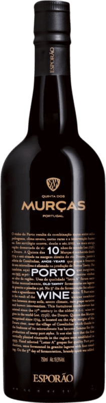 37,95 € Envio grátis | Vinho Generoso Fortificado Quinta dos Murças Tawny I.G. Porto Porto Portugal Nebbiolo, Touriga Franca, Tinta Amarela, Tinta Cão, Tinta Barroca 10 Anos 75 cl
