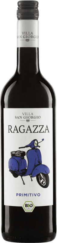 7,95 € 免费送货 | 红酒 Villa San Giorgio Ragazza 意大利 Primitivo 有机 瓶子 75 cl