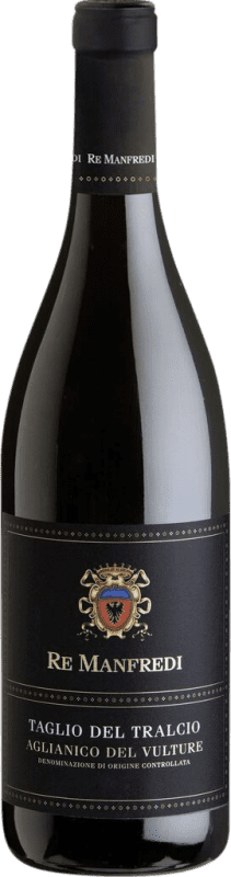 17,95 € Spedizione Gratuita | Vino rosso Re Manfredi Taglio del Tralcio Rosso D.O.C. Aglianico del Vulture Basilicata Italia Aglianico Bottiglia 75 cl