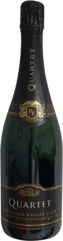 72,95 € 送料無料 | 白のスパークリングワイン Roederer Estate Quartet Brut — ブリュット I.G. California カリフォルニア州 アメリカ Pinot Noir — ピノ・ノワール, Chardonnay — シャルドネ 75 cl
