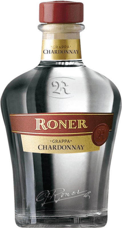 49,95 € Envio grátis | Aguardente Grappa Roner Itália Chardonnay Garrafa 70 cl