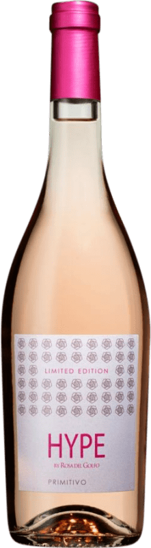 17,95 € Spedizione Gratuita | Vino rosato Rosa del Golfo Hype Rosato I.G.T. Puglia Puglia Italia Primitivo Bottiglia 75 cl