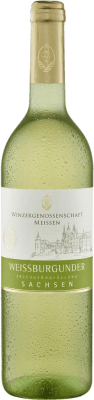 14,95 € Бесплатная доставка | Белое вино Meissen Q.b.A. Sachsen Sachsen Германия Pinot Blanc — Пино Блан 75 cl