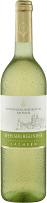 9,95 € 送料無料 | 白ワイン Meissen Sachsen ドイツ Pinot White ボトル 75 cl