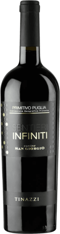 17,95 € Бесплатная доставка | Красное вино San Giorgio Tinazzi. Sentieri Infiniti I.G.T. Puglia Апулия Италия Primitivo бутылка 75 cl