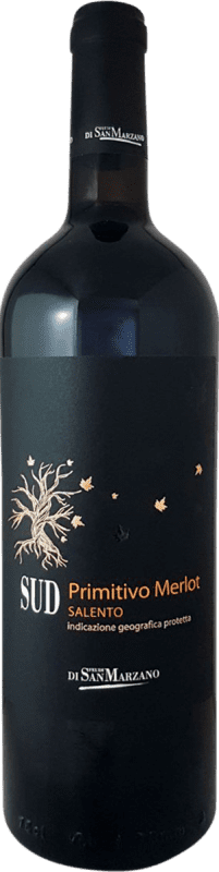 7,95 € 免费送货 | 红酒 San Marzano I.G.T. Salento 意大利 Merlot, Nebbiolo 瓶子 75 cl