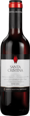 6,95 € Бесплатная доставка | Красное вино Santa Cristina Rosso I.G.T. Toscana Marcas Италия Merlot, Sangiovese, Nebbiolo, Cabernet Половина бутылки 37 cl