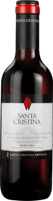 6,95 € Envío gratis | Vino Tinto Santa Cristina I.G.T. Toscana Marcas Italia Merlot, Cabernet Sauvignon, Sangiovese, Nebbiolo Media Botella 37 cl
