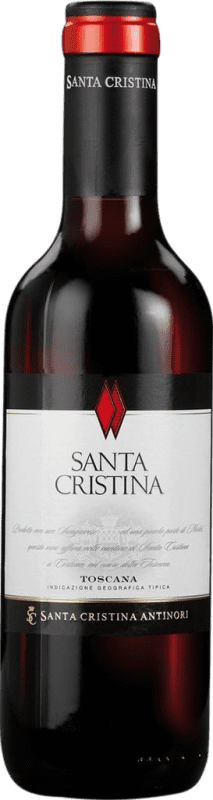 6,95 € 送料無料 | 赤ワイン Santa Cristina Rosso I.G.T. Toscana Marcas イタリア Merlot, Sangiovese, Nebbiolo, Cabernet ハーフボトル 37 cl