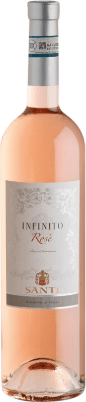 14,95 € Free Shipping | Rosé wine Santi L'Infinito Chiaretto Classico Rosé D.O.C. Bardolino Venecia Italy Nebbiolo, Corvina, Molinara Bottle 75 cl