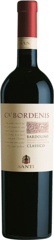 19,95 € 免费送货 | 红酒 Santi Ca'Bordenis Classico D.O.C. Bardolino Venecia 意大利 Nebbiolo, Corvina 瓶子 75 cl