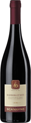 10,95 € Envío gratis | Vino Tinto Scanavino D.O.C. Barbera d'Asti Piemonte Italia Barbera 75 cl