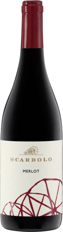 22,95 € Spedizione Gratuita | Vino rosso Scarbolo Rosso D.O.C. Friuli Grave Friuli-Venezia Giulia Italia Riflesso dal Peduncolo Rosso Bottiglia 75 cl