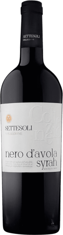 8,95 € Spedizione Gratuita | Vino rosso Settesoli Nero d'Avola Syrah D.O.C. Sicilia Sicilia Italia Nebbiolo, Nero d'Avola Bottiglia 75 cl