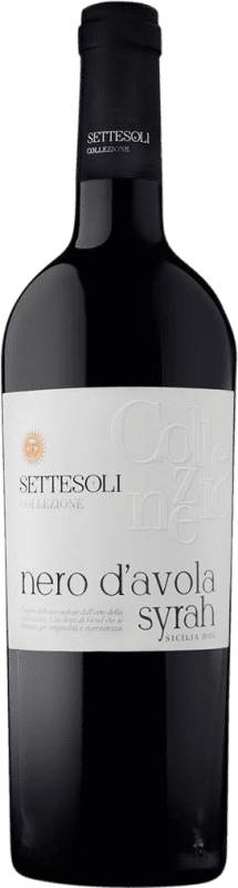 11,95 € Бесплатная доставка | Красное вино Settesoli Nero d'Avola Syrah D.O.C. Sicilia Сицилия Италия Nebbiolo — Неббиоло, Nero d'Avola Бутылка 75 cl