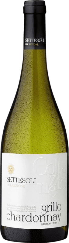 10,95 € Spedizione Gratuita | Vino bianco Settesoli Collezione Grillo Italia Chardonnay Bottiglia 75 cl