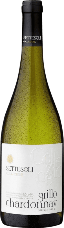 11,95 € Free Shipping | White wine Settesoli Collezione Grillo Italy Chardonnay Organic Bottle 75 cl