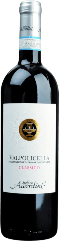 10,95 € Free Shipping | Red Wine Stefano Accordini Classic D.O.C. Valpolicella Venecia Italy Nebbiolo, Corvina, Molinara Bottle 75 cl