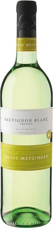 7,95 € Envio grátis | Vinho branco Julius Metzinger Seco Q.b.A. Pfälz Pfälz Alemanha Sauvignon Branca Garrafa 75 cl