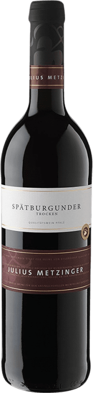 7,95 € Бесплатная доставка | Красное вино Julius Metzinger сухой Q.b.A. Pfälz Пфальце Германия Pinot Black бутылка 75 cl