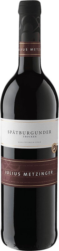 9,95 € Free Shipping | Red wine Julius Metzinger Dry Q.b.A. Pfälz Pfälz Germany Pinot Black Bottle 75 cl