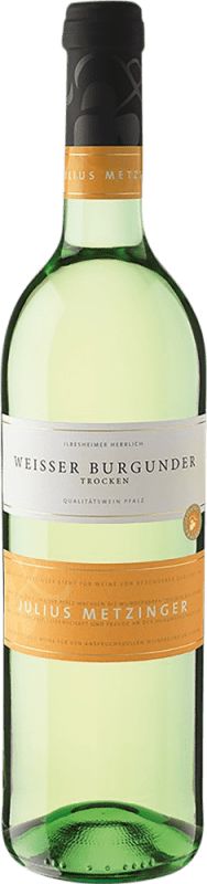 9,95 € Kostenloser Versand | Weißwein Julius Metzinger Trocken Q.b.A. Pfälz Pfälz Deutschland Weißburgunder Flasche 75 cl