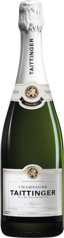 69,95 € Spedizione Gratuita | Spumante Bianco Taittinger Semiseco — Semisecco A.O.C. Champagne champagne Francia Nebbiolo, Chardonnay, Pinot Meunier Bottiglia 75 cl