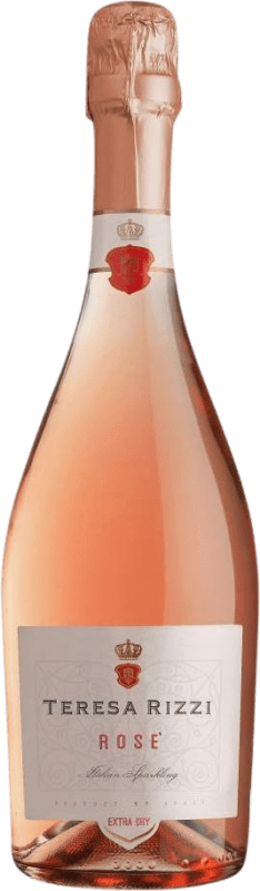 9,95 € 送料無料 | ロゼのスパークリングワイン Teresa Rizzi Extra Dry — スーパードライ Rosé — ロゼ I.G.T. Venezia Venecia イタリア Nebbiolo — ネッビオーロ, Raboso — ラボーゾ, Pinot Blanc — ピノ・ブラン ボトル 75 cl