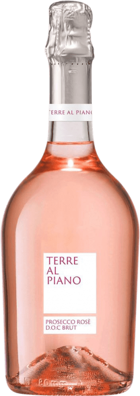 12,95 € Free Shipping | Rosé Sparkling Wine Terre al Piano Brut Rosé D.O.C. Prosecco Venecia Italy 75 cl