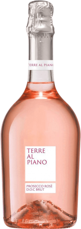 16,95 € Бесплатная доставка | Розовое игристое Terre al Piano Rose брют D.O.C. Prosecco Venecia Италия бутылка 75 cl