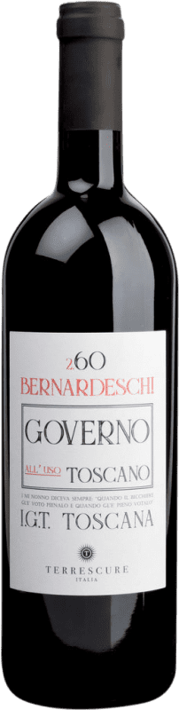 11,95 € Envio grátis | Vinho tinto Terrescure Bernardeschi 2.60 Governo All'Uso I.G.T. Toscana Tuscany Itália Merlot, Cabernet Sauvignon, Sangiovese Garrafa 75 cl
