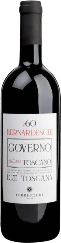 15,95 € Spedizione Gratuita | Vino rosso Terrescure Bernardeschi 2.60 Governo All'Uso I.G.T. Toscana Toscana Italia Merlot, Cabernet Sauvignon, Sangiovese Bottiglia 75 cl