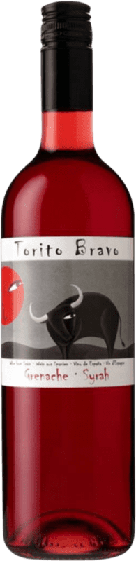 5,95 € Envío gratis | Vino Rosado Torito Bravo Rosé — Rosado D.O. Cariñena Aragón España Garnacha, Nebbiolo Botella 75 cl