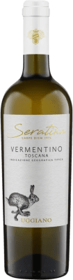 9,95 € Spedizione Gratuita | Vino bianco Uggiano Seratina I.G.T. Toscana Toscana Italia Vermentino Bottiglia 75 cl