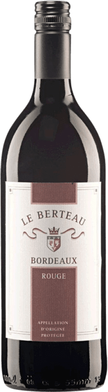 13,95 € Free Shipping | Red wine Univitis Le Berteau Rouge A.O.C. Bordeaux Bordeaux France Bottle 1 L