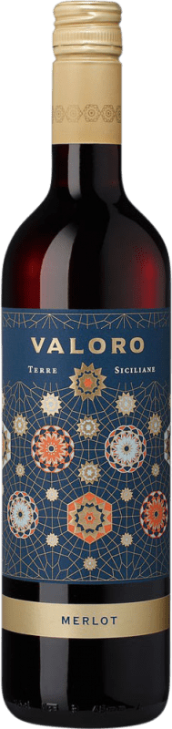 6,95 € Envio grátis | Vinho tinto Valoro Sicilia I.G.T. Terre Siciliane Sicília Itália Merlot Garrafa 75 cl